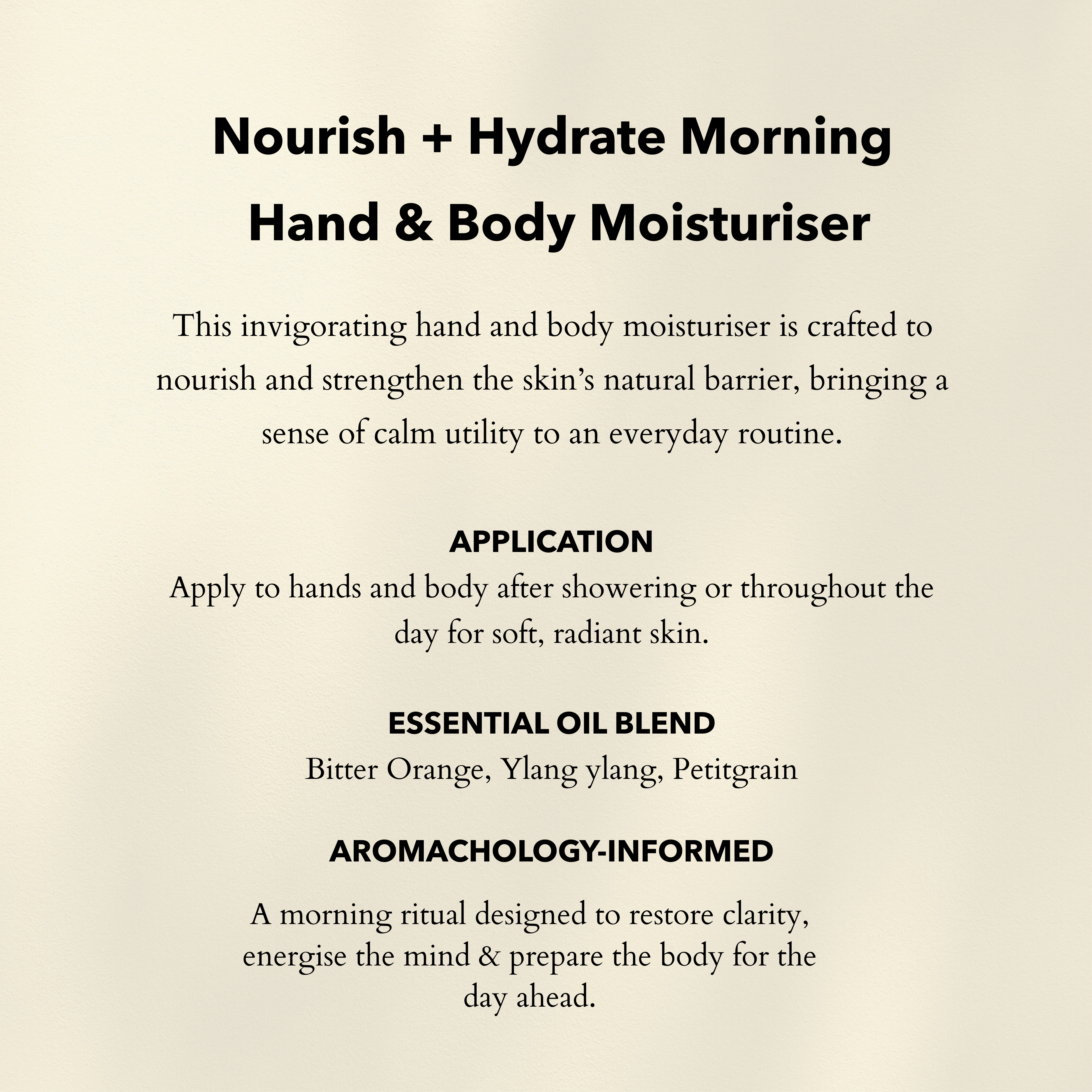 Nourish + Hydrate Morning Hand & Body Moisturiser 300ml