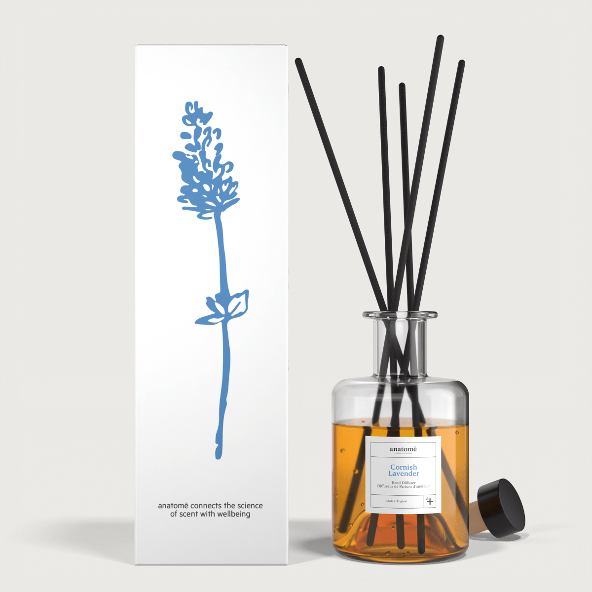 Cornish Lavender, Ylang Ylang, Cedarwood Essential Oil Reed Diffuser - anatomē