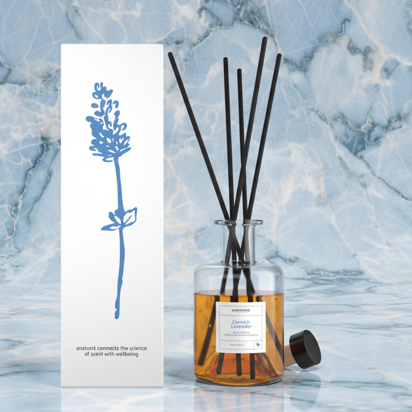 Cornish Lavender, Ylang Ylang, Cedarwood Essential Oil Reed Diffuser - anatomē