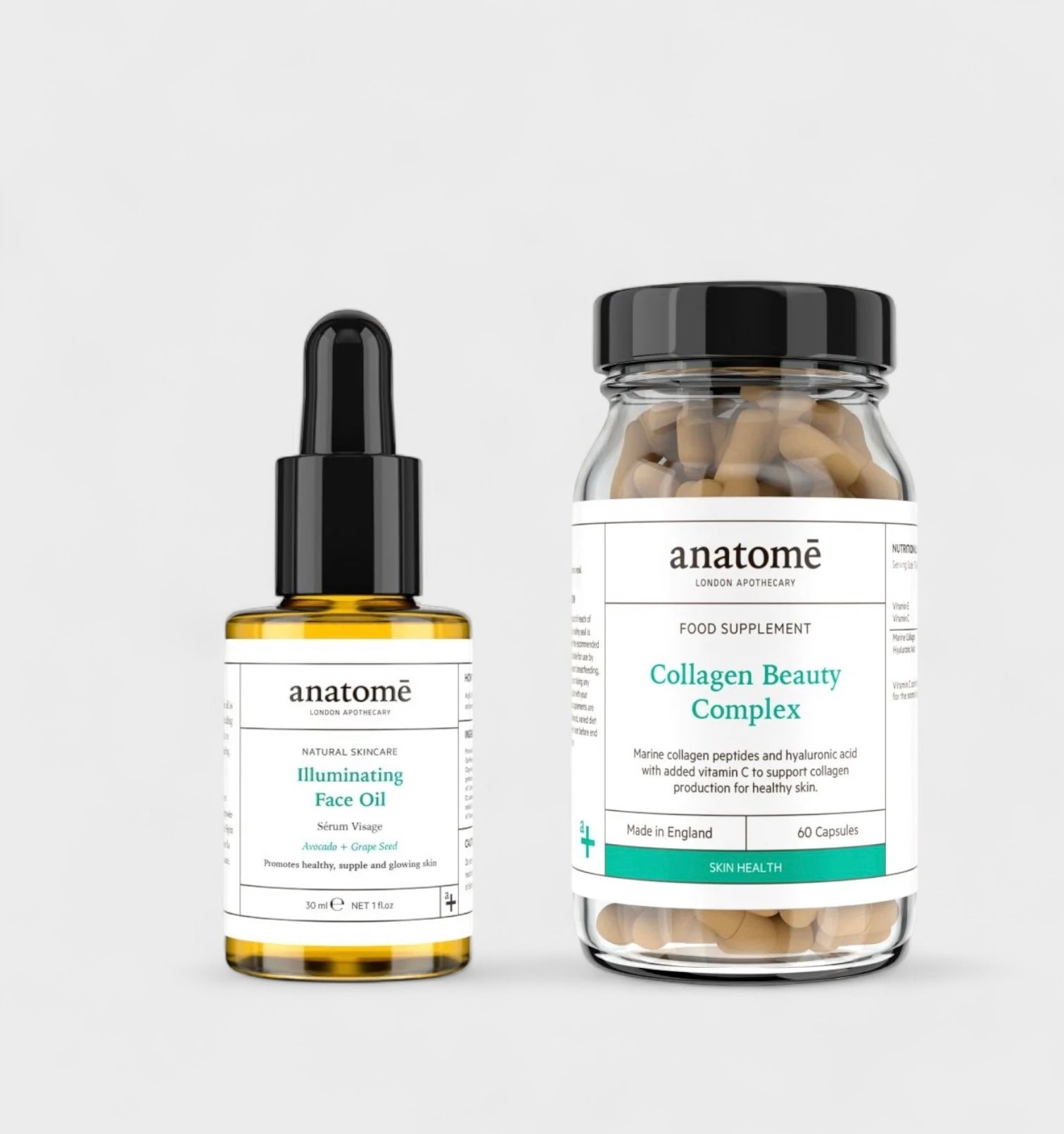 Illuminating Face oil and Marine Collagen Beauty Complex