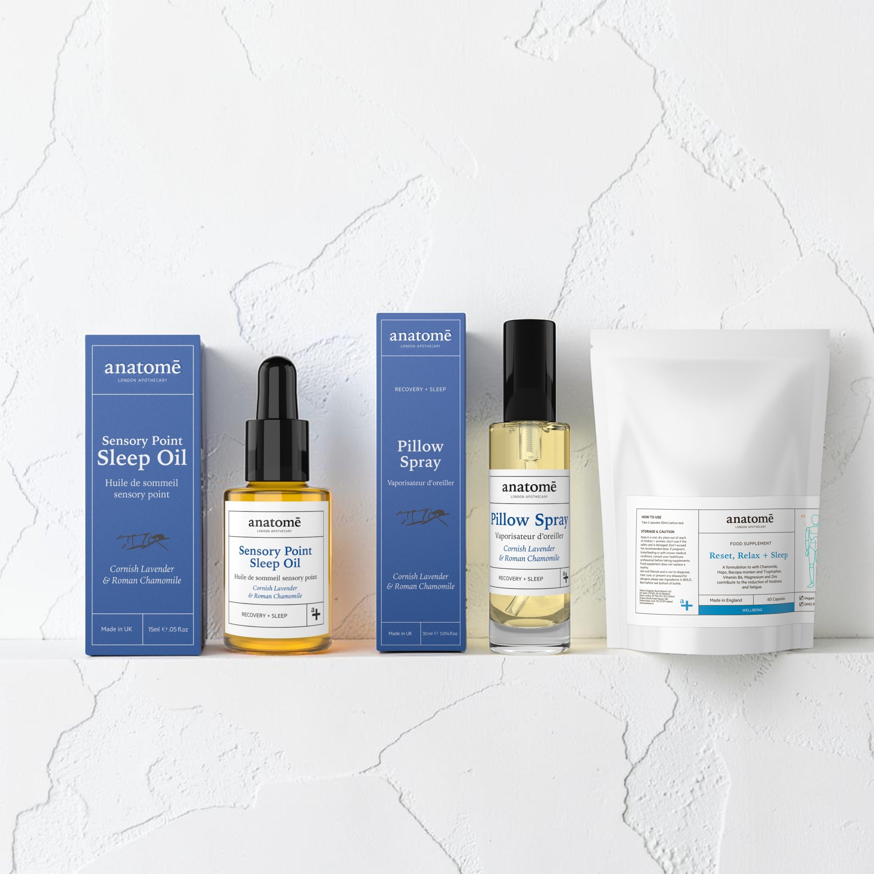 Chamomile & Lavender Sleep Edition | Sensory Point Oil, Pillow Spray & Sleep Supplement