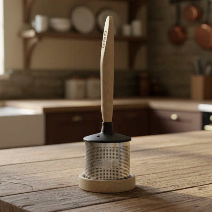 Beechwood & Stainless Steel Tea Infuser