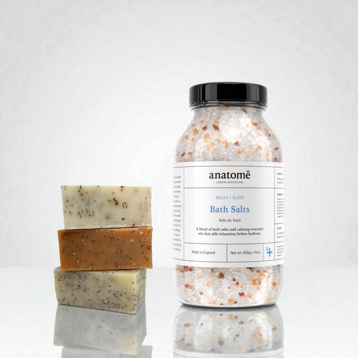 Bath Salt and Trio of Handmade Soaps - anatomē