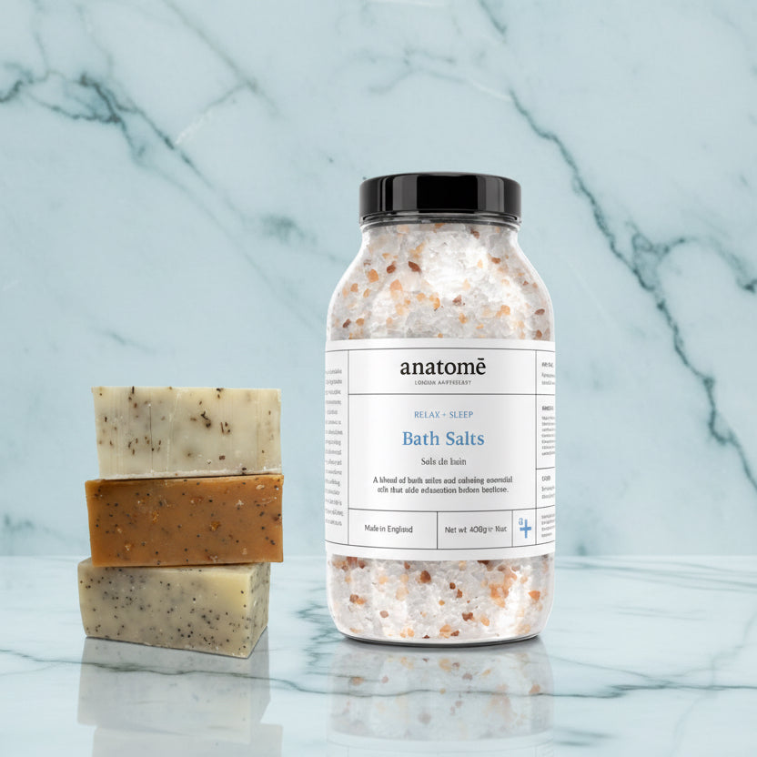 Bath Salt and Trio of Handmade Soaps - anatomē