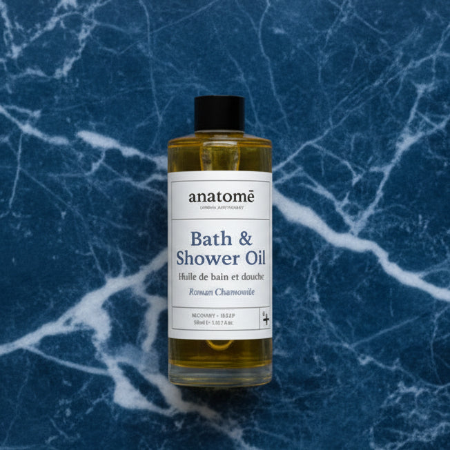 Calming Bath & Shower Oil with Roman Chamomile – Sleep & Stress Relief - anatomē