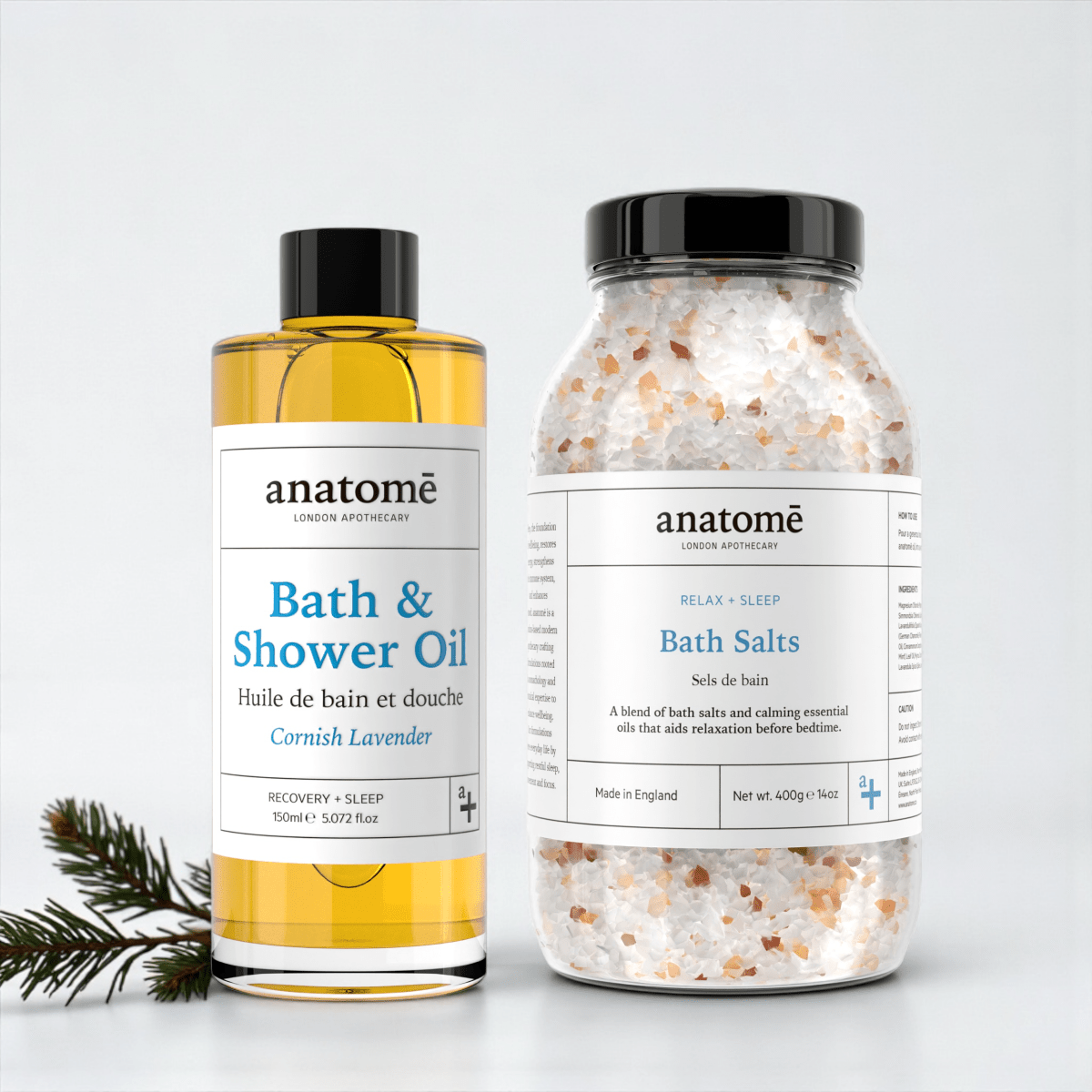 DUO: Bath & Shower Oil Lavender + Bath salts - anatomē