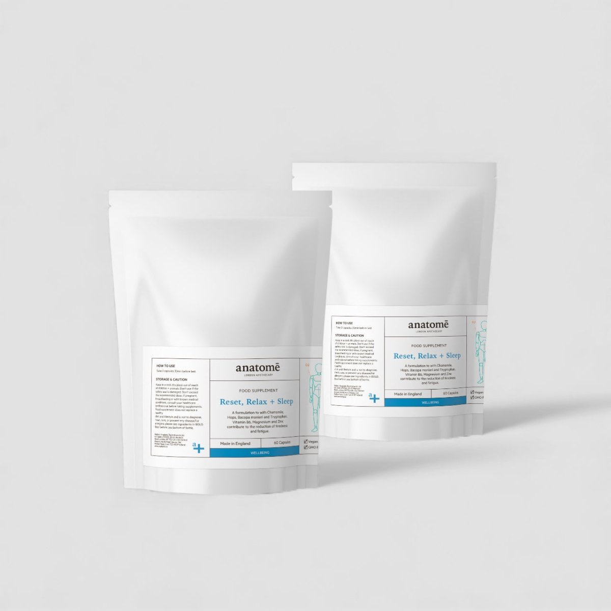 Magnesium | Reset, Relax + Sleep Supplement Pouch - 60 days - anatomē