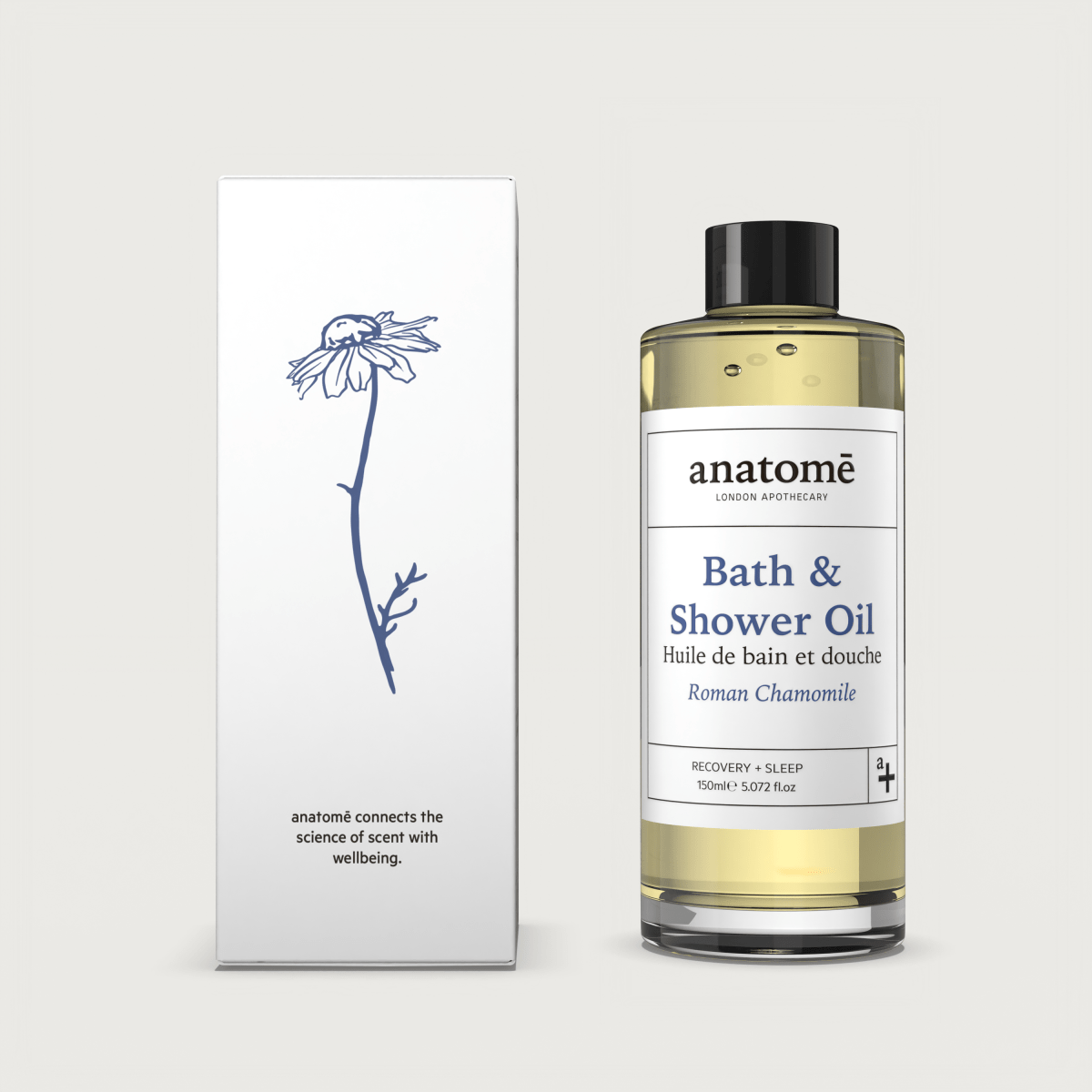 Calming Bath & Shower Oil with Roman Chamomile – Sleep & Stress Relief - anatomē