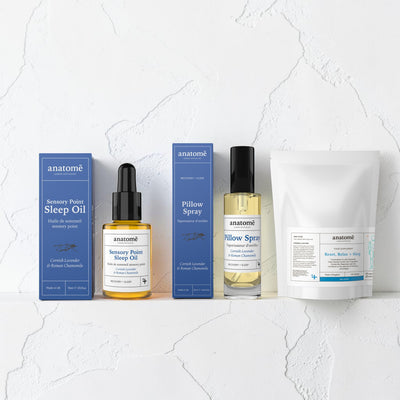 Chamomile & Lavender Sleep Edition | Sensory Point Oil, Pillow Spray & Sleep Supplement