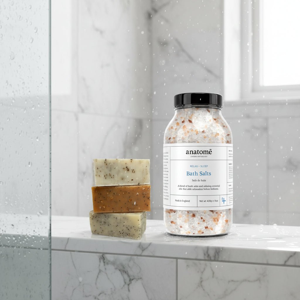 Bath Salt and Trio of Handmade Soaps - anatomē