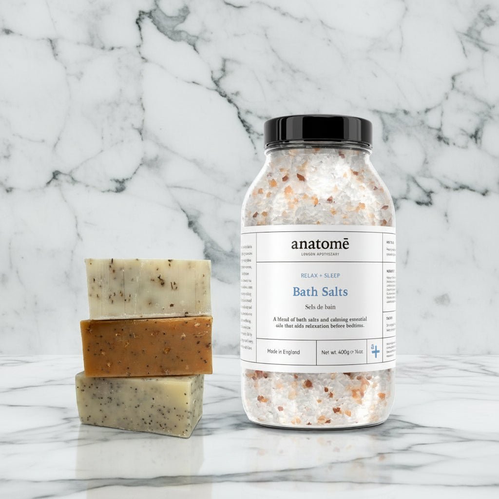 Bath Salt and Trio of Handmade Soaps - anatomē