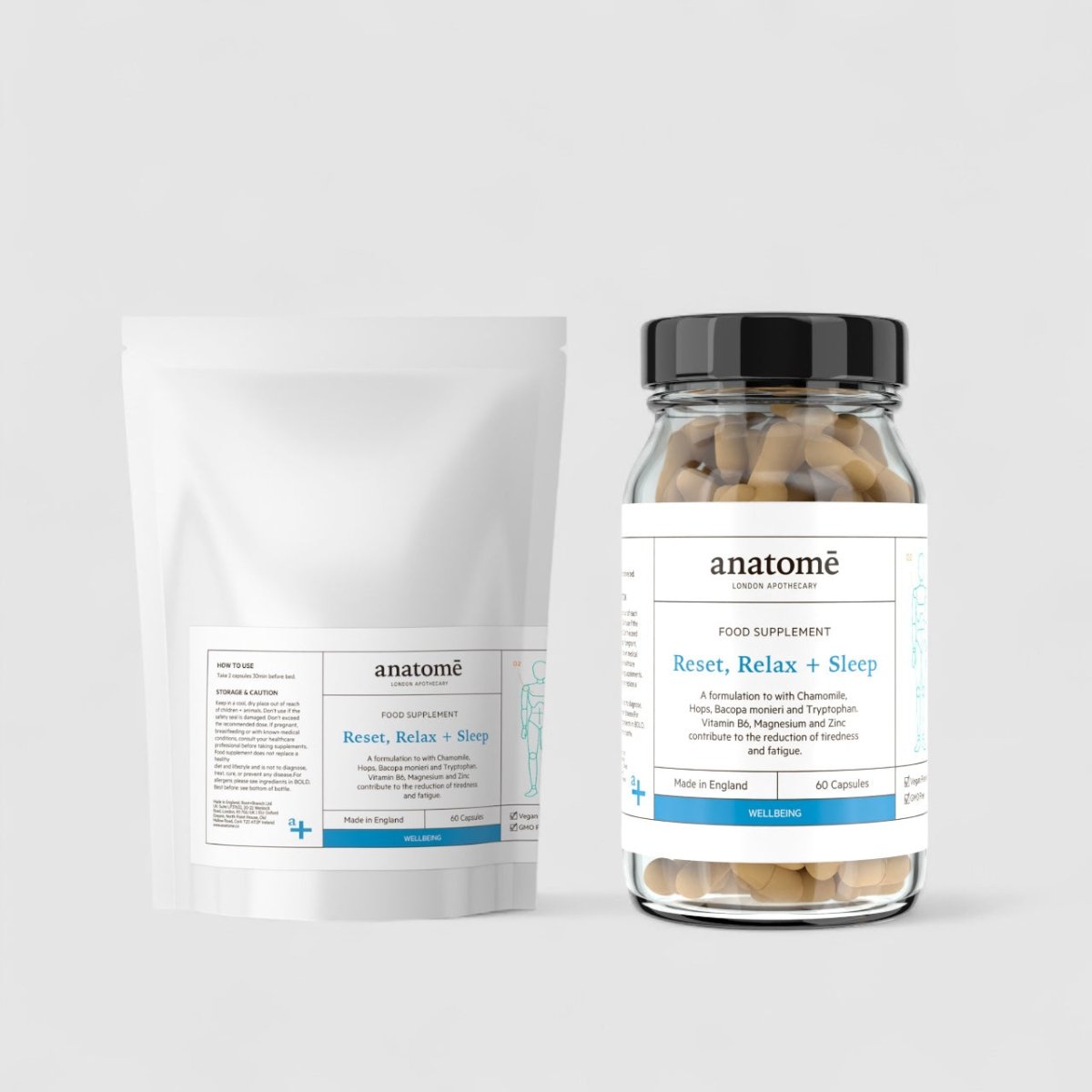 Magnesium Supplement | Reset, Relax + Sleep | 2 month supply - anatomē