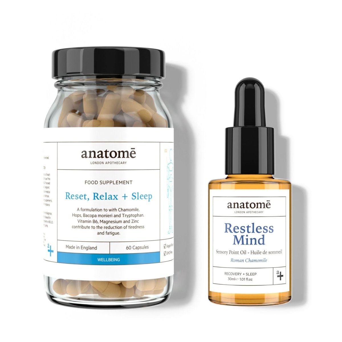 Restless Mind Sensory Point Sleep Oil | Roman Chamomile & Reset Supplement - anatomē