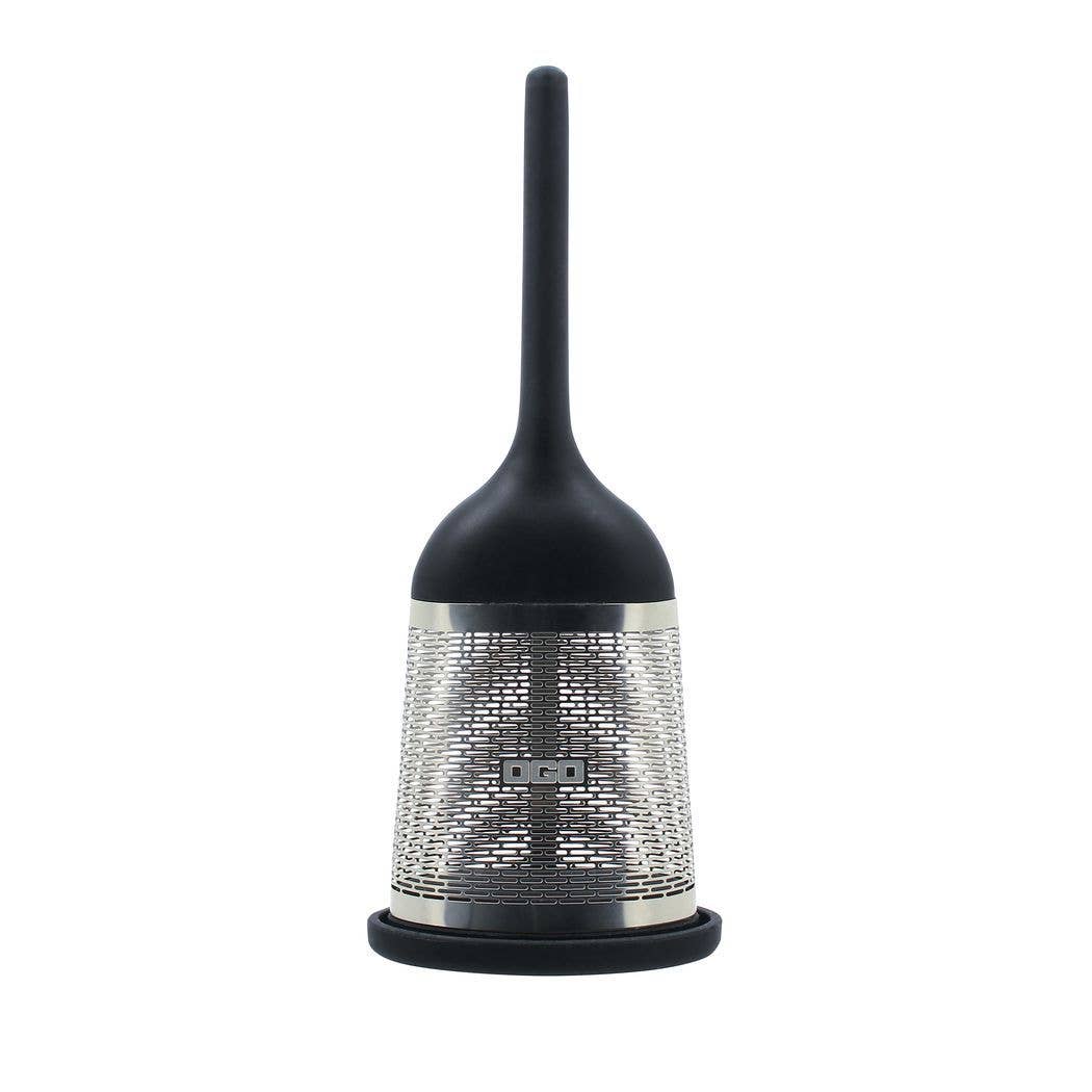 Stainless steel tea infuser with silicone holder - anatomē