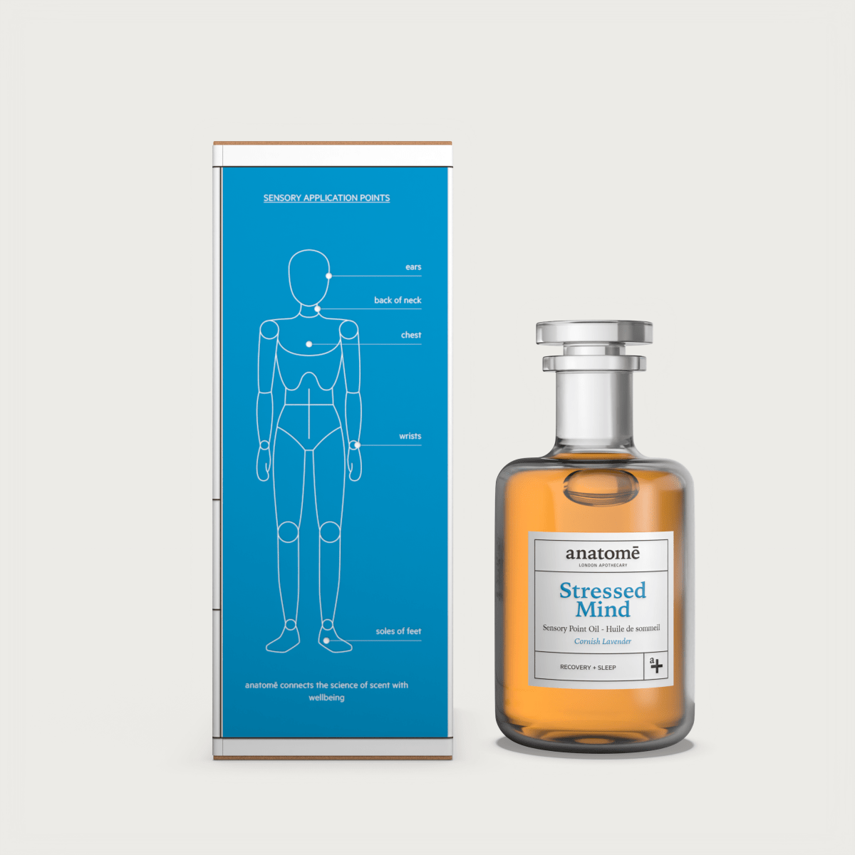 Stressed Mind Apothecary Bottle Cornish Lavender Sleep Oil 100ml - anatomē