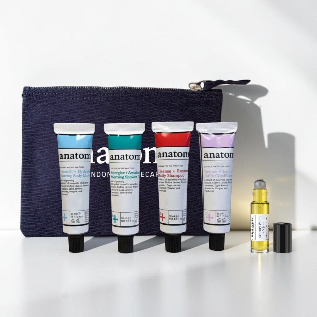 The Little Travel Skincare Set: with anatome travel wallet - anatomē